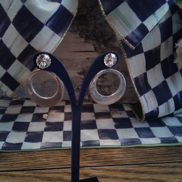 SOLD Native American Turquoise Malachite Earrings - Picture 5 of 8